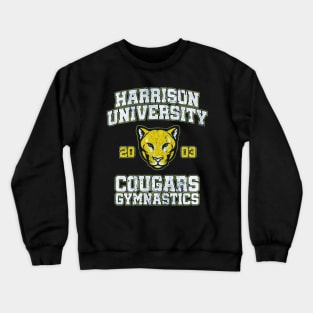 Harrison University Cougars Gymnastics (Variant) Old School Crewneck Sweatshirt